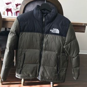 North Face Winter Puffer - Green and Black